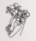 Luxury Floral Lady Metal Wall Decor